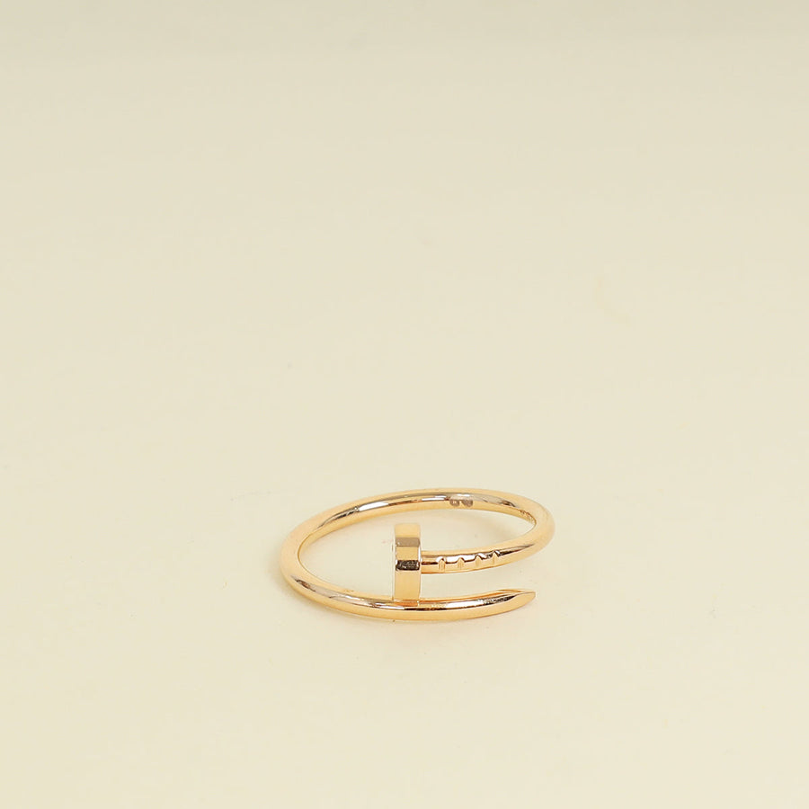 Cartier 18K Rose Gold Juste Un Clou Small Model Ring 56