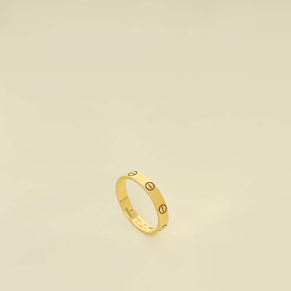 Cartier 18K Yellow Gold Love Small Model Ring 57