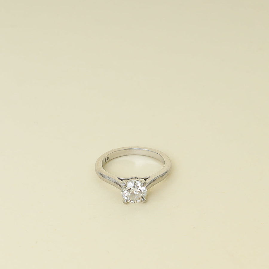 Cartier Platinum 1895 Solitaire Brilliant-Cut Diamond Ring 51