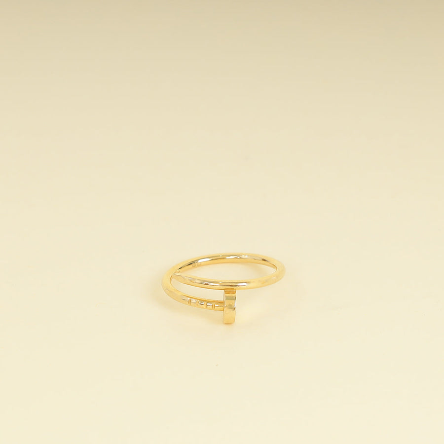 Cartier 18K Yellow Gold Juste Un Clou Small Model Ring 56