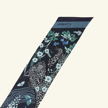Cartier Navy Cosmos Colored Blooming Panthère Silk Bandeau