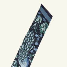 Cartier Navy Cosmos Colored Blooming Panthère Silk Bandeau