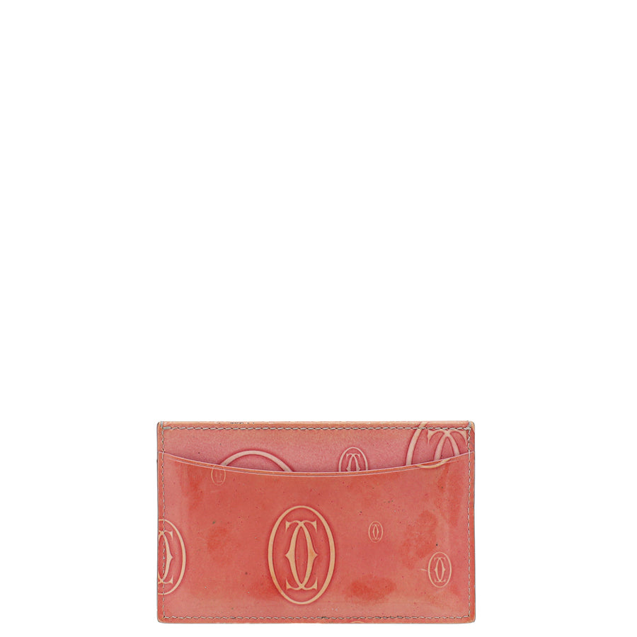 Cartier Pink Happy Birthday Single Card Holder