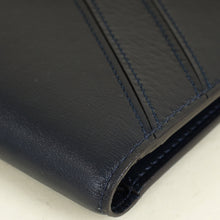 Cartier Navy Diagonal Stitched Wallet