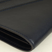 Cartier Navy Diagonal Stitched Wallet