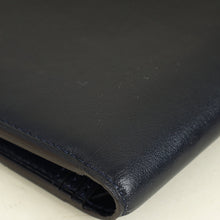 Cartier Navy Diagonal Stitched Wallet