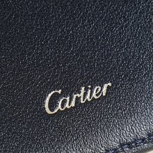 Cartier Navy Diagonal Stitched Wallet