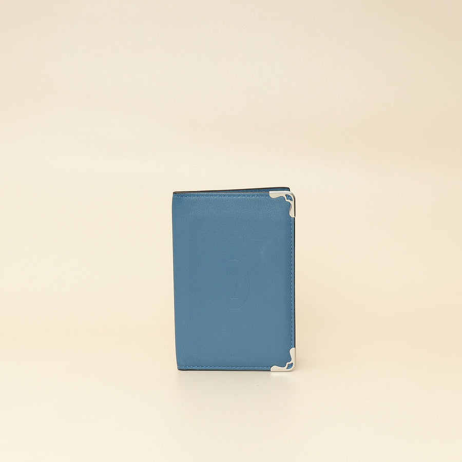 Cartier Blue Must De Cartier 4 Credit Card Case