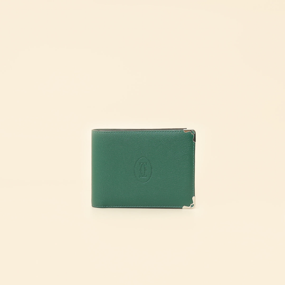 Cartier Green Must de Cartier Wallet W/ MMR Initials