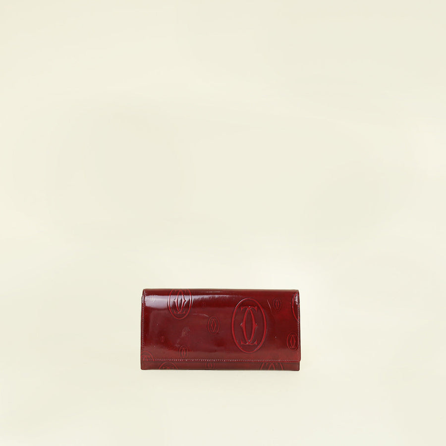 Cartier Red Happy Birthday Continental Wallet