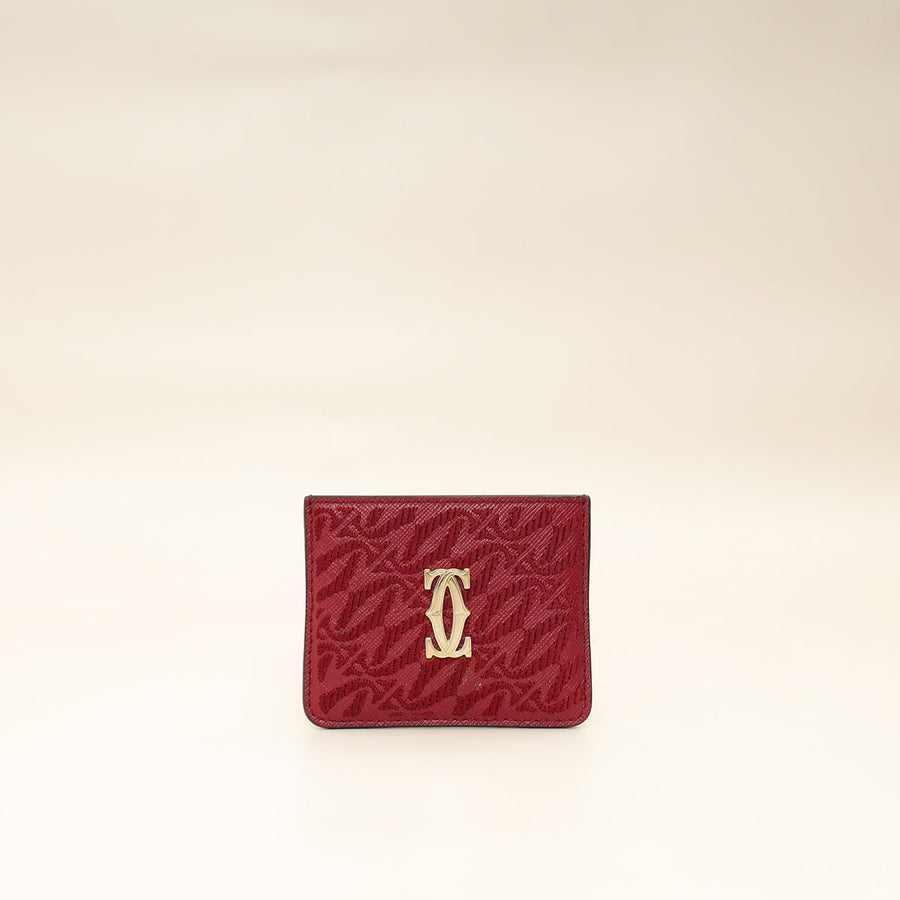 Cartier Cherry Red C De Cartier Simple Card Holder