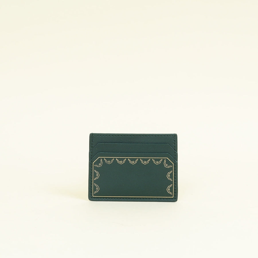 Cartier Emerald Green Guirlande De Cartier Card Holder