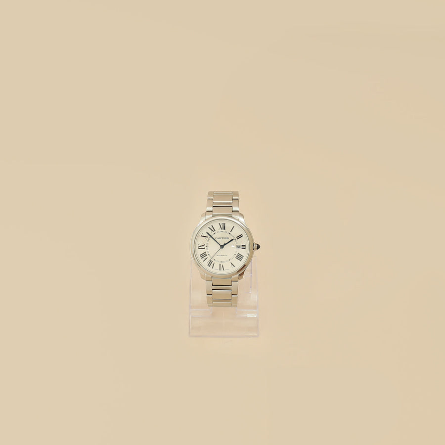 Cartier Stainless Steel Ronde Must De Cartier Large Model 40mm Automatic Watch