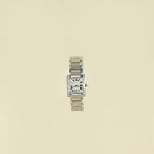 Cartier Stainless Steel Diamond Tank Française Watch
