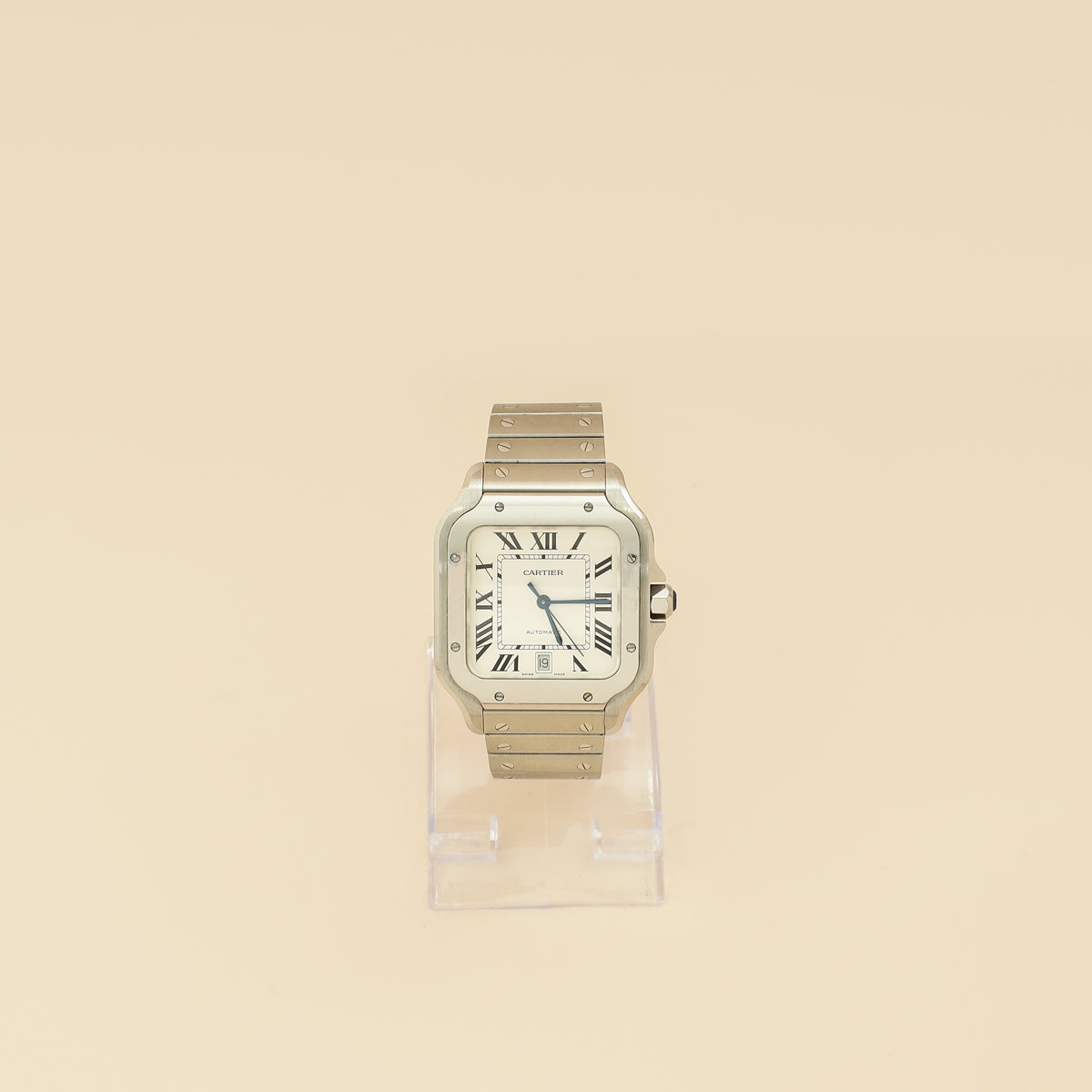 Cartier Stainless Steel Santos De Cartier Medium Model Automatic 35.1 mm Watch