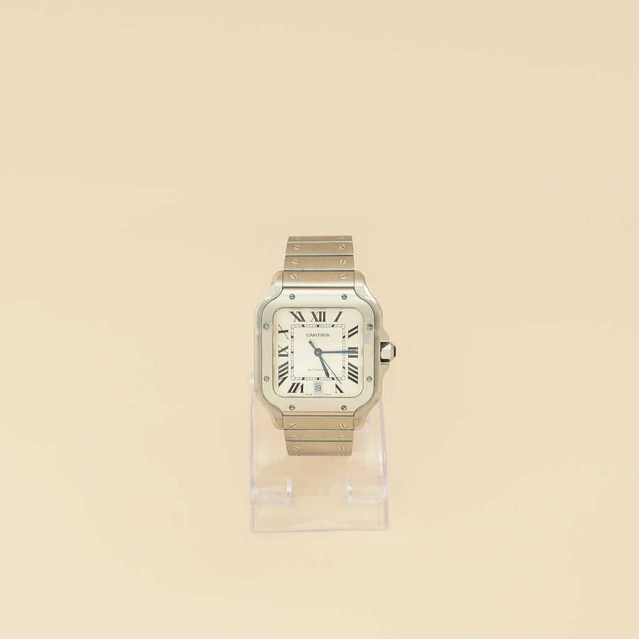 Cartier Stainless Steel Santos De Cartier Medium Model Automatic 35.1 mm Watch