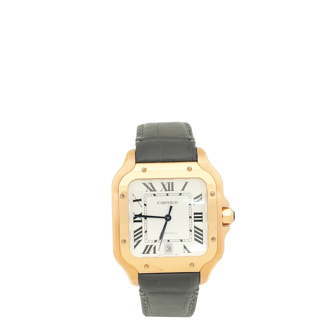 Cartier Rose Gold Santos De Cartier Large Model 39.8mm Automatic Watch