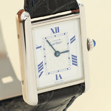 Cartier Indigo Blue Tank Must De Cartier Argent Quartz Watch