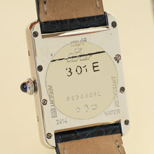 Cartier Indigo Blue Tank Must De Cartier Argent Quartz Watch