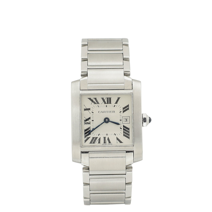 Cartier Stainless Steel Tank Francaise Small Model Quartz 25 mm Watch