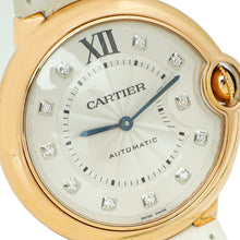 Cartier 18K Rose Gold Diamond Ballon Bleu De Cartier Automatic 36mm Watch