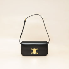 Celine Black Triomphe Shiny Shoulder Bag