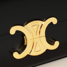 Celine Black Triomphe Shiny Shoulder Bag