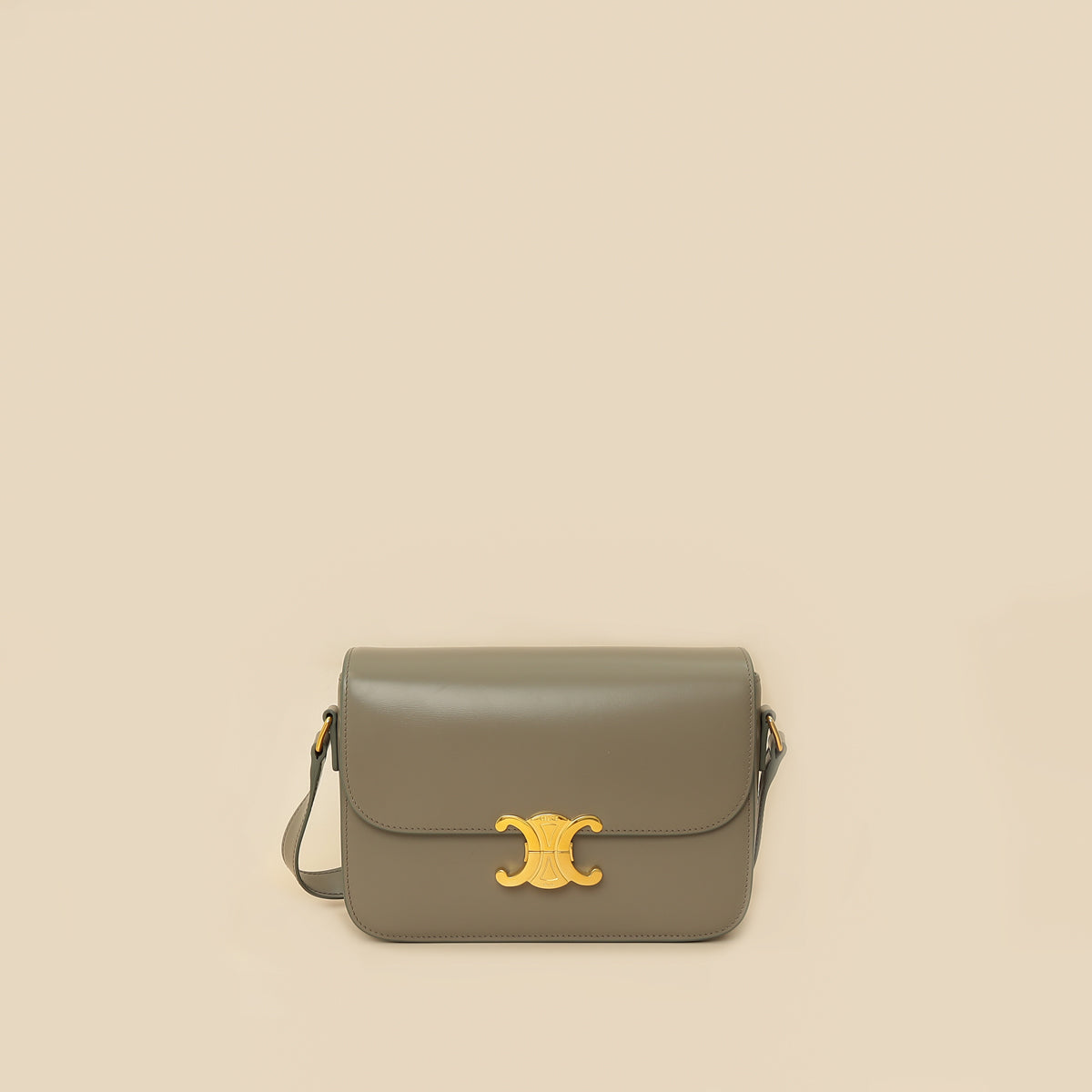 Celine Gray Classique Triomphe Shoulder Bag