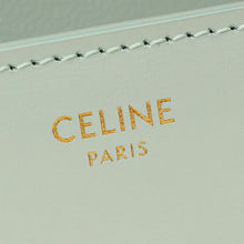 Celine Soft Blue Claude Triomphe Shiny Shoulder Bag