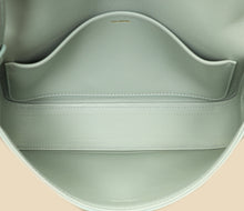 Celine Soft Blue Claude Triomphe Shiny Shoulder Bag