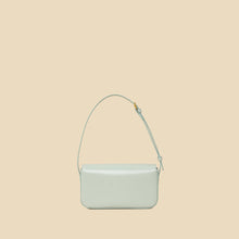 Celine Soft Blue Claude Triomphe Shiny Shoulder Bag