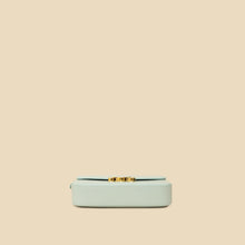 Celine Soft Blue Claude Triomphe Shiny Shoulder Bag
