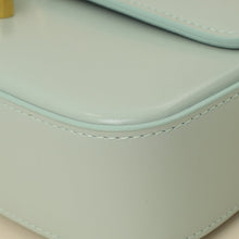 Celine Soft Blue Claude Triomphe Shiny Shoulder Bag