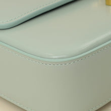 Celine Soft Blue Claude Triomphe Shiny Shoulder Bag