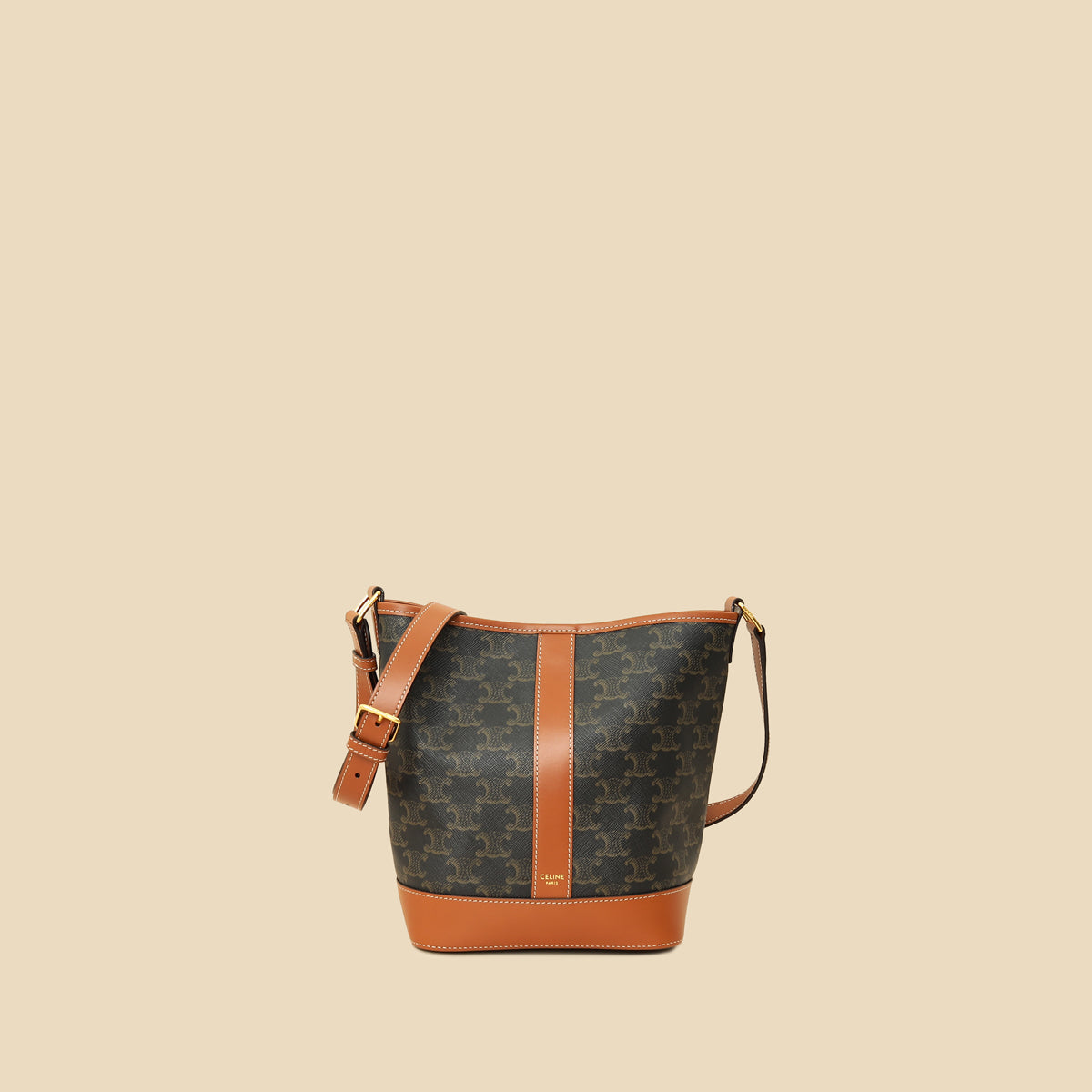 Celine Tricolor Triomphe Bucket Bag