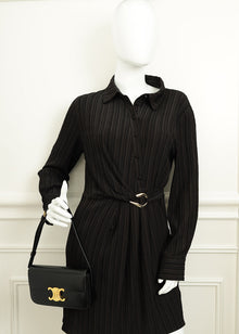 Celine Black Claude Triomphe Shoulder Bag