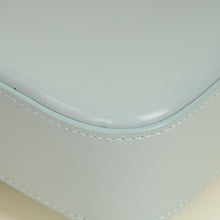 Celine Soft Blue Claude Triomphe Shiny Shoulder Bag