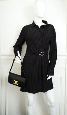 Celine Black Claude Triomphe Shoulder Bag