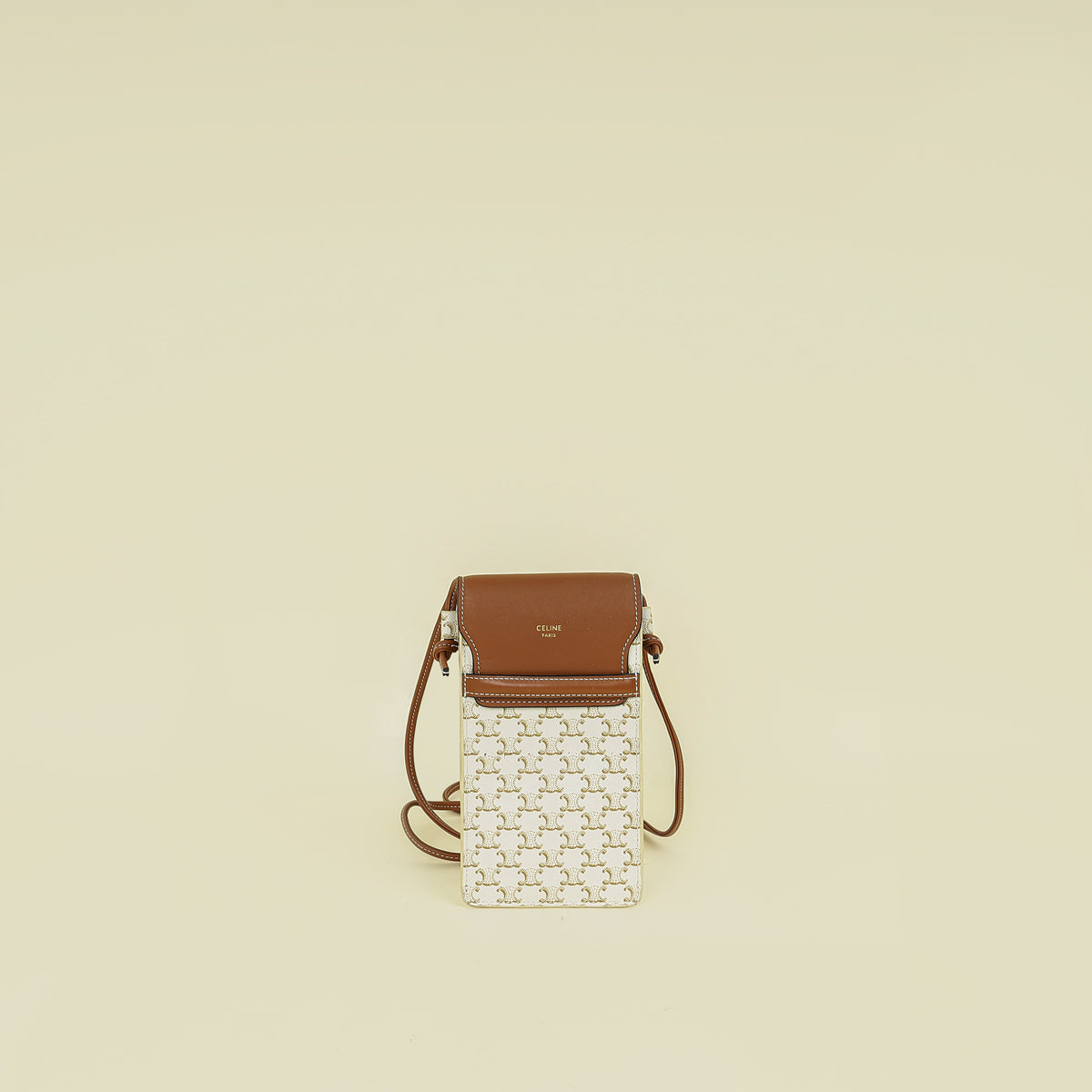 Celine Bicolor Triomphe Phone With Flap Pouch