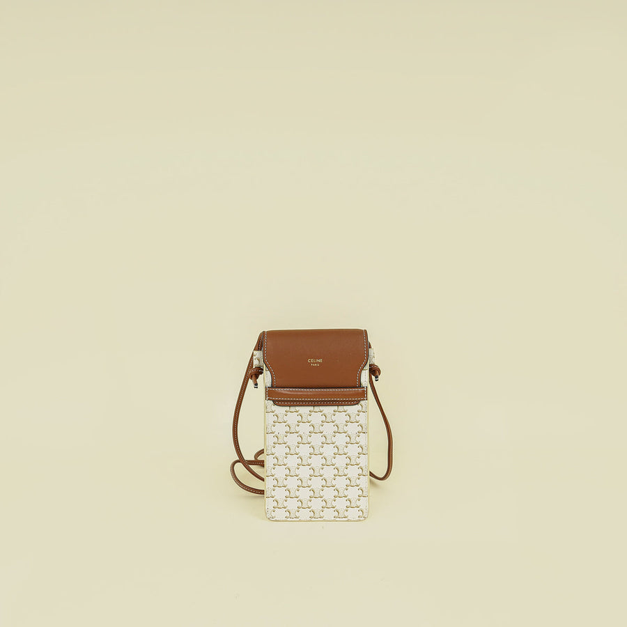 Celine Bicolor Triomphe Phone With Flap Pouch