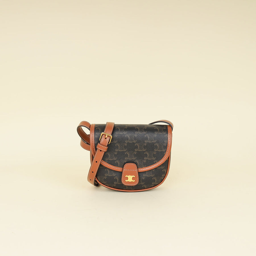 Celine Bicolor Mini Besace in Triomphe Crossbody Bag