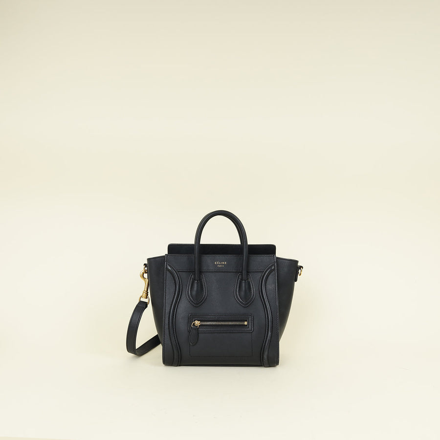 Celine Black Nano Luggage Bag