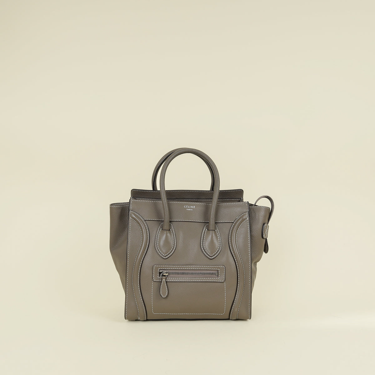 Celine Taupe Micro Luggage Bag
