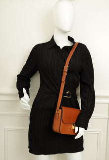 Celine Tan Classique Triomphe Natural Flap Bag