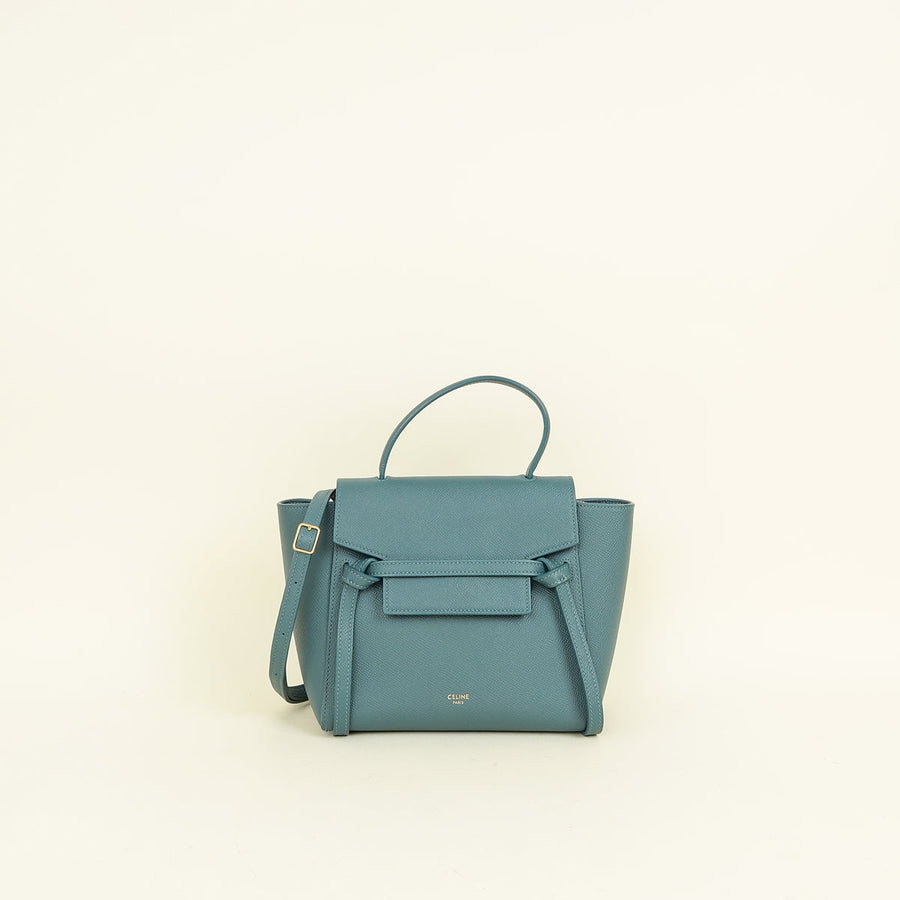Celine Teal Nano Belt Bag