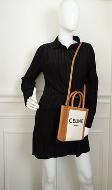 Celine Bicolor Cabas Mini Vertical Tote Bag