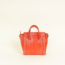 Celine Orange Crocodile Nano Luggage Bag