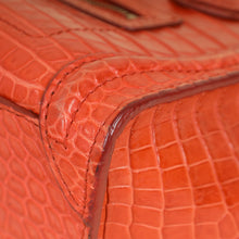 Celine Orange Crocodile Nano Luggage Bag