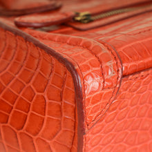 Celine Orange Crocodile Nano Luggage Bag