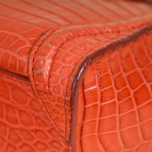 Celine Orange Crocodile Nano Luggage Bag